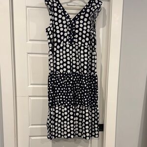 Loft Polka Dot Sleeveless Maxi Dress